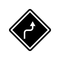 Poster - zigzag sign icon. Element of navigation for mobile concept and web apps icon. Glyph, flat icon for website design and development, app development