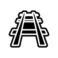 Poster - Railway icon. Element of navigation for mobile concept and web apps icon. Glyph, flat icon for website design and development, app development