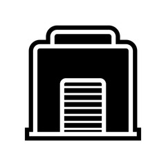 Aufkleber - garage icon. Element of navigation for mobile concept and web apps icon. Glyph, flat icon for website design and development, app development