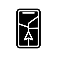 Aufkleber - pointer to navigator screen icon. Element of navigation for mobile concept and web apps icon. Glyph, flat icon for website design and development, app development