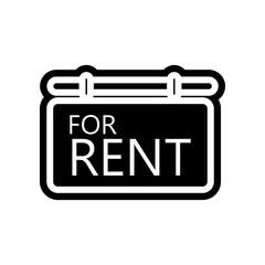 Aufkleber - the sign is rented out icon. Element of navigation for mobile concept and web apps icon. Glyph, flat icon for website design and development, app development