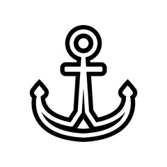 Aufkleber - anchor icon. Element of navigation for mobile concept and web apps icon. Glyph, flat icon for website design and development, app development