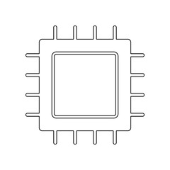 Aufkleber - chip icon. Element of web for mobile concept and web apps icon. Outline, thin line icon for website design and development, app development