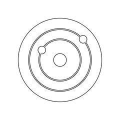 Aufkleber - solar system icon. Element of web for mobile concept and web apps icon. Outline, thin line icon for website design and development, app development