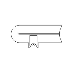 Aufkleber - book with a bookmark icon. Element of web for mobile concept and web apps icon. Outline, thin line icon for website design and development, app development