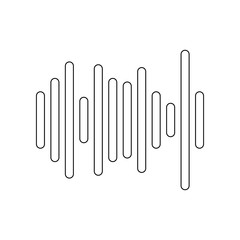 Aufkleber - sound wave icon. Element of web for mobile concept and web apps icon. Outline, thin line icon for website design and development, app development