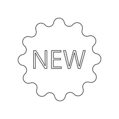 Poster - brand new product icon. Element of web for mobile concept and web apps icon. Outline, thin line icon for website design and development, app development