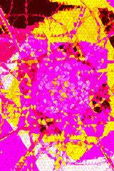 Poster - Fractal pattern. Geometric pattern. Mosaic. Kaleidoscope. Computer fractal graphics. Background. Surreal