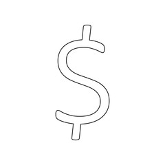 Poster - dollar sign icon. Element of web for mobile concept and web apps icon. Outline, thin line icon for website design and development, app development