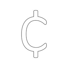 Poster - cent sign icon. Element of web for mobile concept and web apps icon. Outline, thin line icon for website design and development, app development