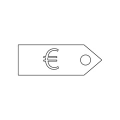 Aufkleber - euro tag icon. element of web for mobile concept and web apps icon. outline, thin line icon for webs