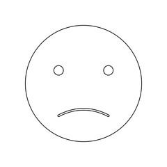 Aufkleber - sad smiley icon. Element of web for mobile concept and web apps icon. Outline, thin line icon for website design and development, app development