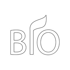 Aufkleber - bio products icon. Element of web for mobile concept and web apps icon. Outline, thin line icon for website design and development, app development
