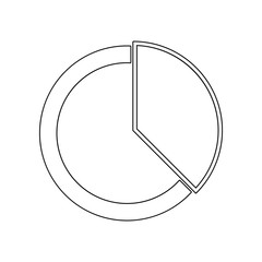 Aufkleber - pie chart icon. Element of web for mobile concept and web apps icon. Outline, thin line icon for website design and development, app development