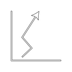 Aufkleber - growth chart icon. Element of web for mobile concept and web apps icon. Outline, thin line icon for website design and development, app development