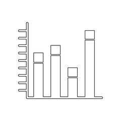 Aufkleber - chart columns icon. Element of web for mobile concept and web apps icon. Outline, thin line icon for website design and development, app development