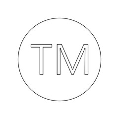 Poster - trade mark icon. Element of web for mobile concept and web apps icon. Outline, thin line icon for website design and development, app development