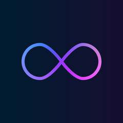 Poster - Infinity sign nolan icon. Simple thin line, outline vector of web icons for UI and UX, website or mobile application