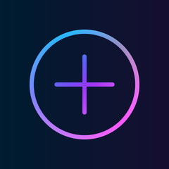 Poster - Plus nolan icon. Simple thin line, outline vector of web icons for UI and UX, website or mobile application