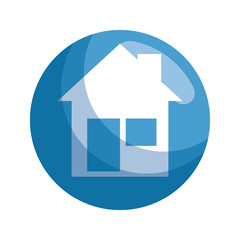 Sticker - house facade isolated icon