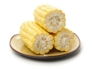 Corn on white background 