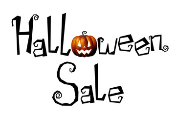 Poster - Halloween sale - typography