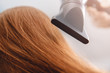 © Parilov - Close up Hair dryer in beauty salon. Giving volume with use of protective equipment heat treatment