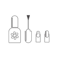 Poster - nail polish icon. Element of beauty salon for mobile concept and web apps icon. Outline, thin line icon for website design and development, app development