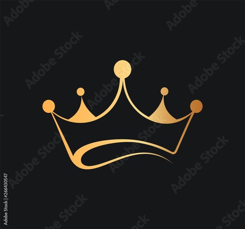 Photographie Queens or kings crown vector logo