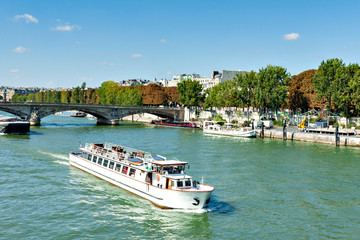 cruising in seine river in paris