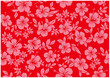 Seamless hibiscus illustration pattern, red ,background image of southern country and hawaii and tropical image | apparel, textile