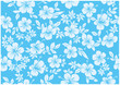 Seamless hibiscus illustration pattern,light blue,  background image of southern country and hawaii and tropical image | apparel, textile