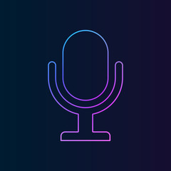 Poster - Microphone nolan icon. Simple thin line, outline vector of Cinema icons for UI and UX, website or mobile application