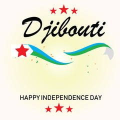 djibouti independence day logo design vector