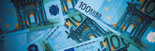 Euro Money. Euro Cash Background. Euro Money Banknotes.