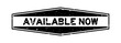 © bankrx - Grunge black available now word hexagon rubber seal stamp on white background