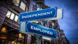 © Thomas Reimer - Street Sign Independent versus Employed