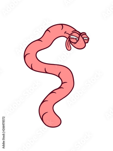 Lustiger Wurm Comic Cartoon Design Clipart Raupe Schlange Springen Aufrecht Stehen Cool Stock Illustration Adobe Stock