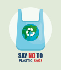 Poster - recycle plastic bag to stop the waste problem