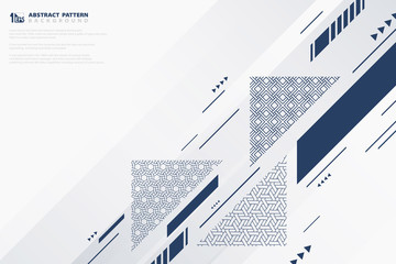Poster - abstract pattern design of blue cover geometric style vector background. illustration vector eps10