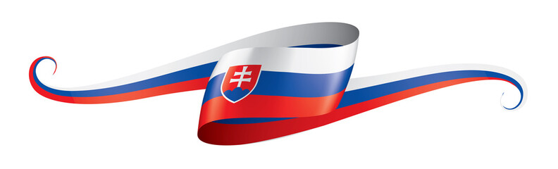 Slovakia flag, vector illustration on a white background