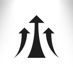 Leinwandbilder - Financial growth icon isolated on white background with shadow.