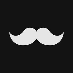 Leinwandbilder - Moustaches Sticker. Black Isolated Silhouettes for Cinco de Mayo Paper Cutting Design.