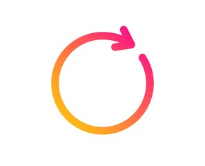 Aufkleber - refresh icon. rotation arrow sign. reset or reload symbol. classic flat style. gradient synchronize 