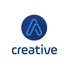 Leinwandbilder - Modern logo concept. Letter A. Template project, business card. Vector illustration.