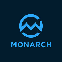 Leinwandbilder - Modern logo concept. Letter M. Template project, business card. Vector illustration.