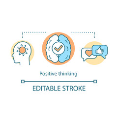 positive thinking concept icon
