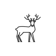 Poster - Russian, culture, doe, deer icon. Element of Russian culture icon. Thin line icon for website design and development, app development. Premium icon
