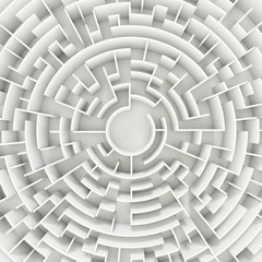 a circle maze from above
