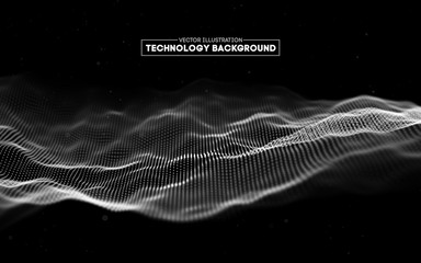 Poster - Abstract technology background. Background 3d grid.Cyber technology Ai tech wire network futuristic wireframe. Artificial intelligence . Cyber security background Vector illustration